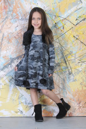 Gray Camouflage Dress